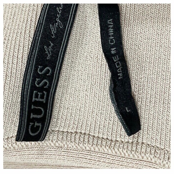 Guess Bandage Cream Dress Cold Shoulder. Keyhole Back Size Large New No Tag - Picture 13 of 14